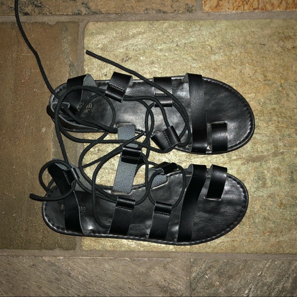 Black Gladiator sandals